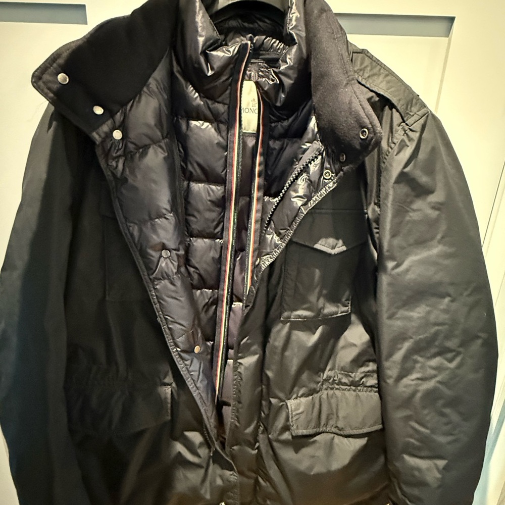 Moncler Dark Black Military Field Coat
